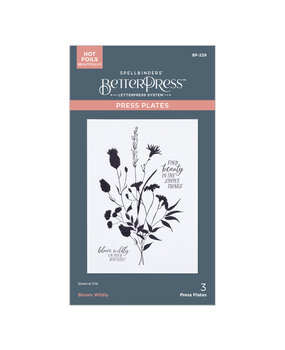 Spellbinders Bloom Wildly BetterPress Plate (BP-229) Spellbinders Bloom Wildly BetterPress Plate (BP-229)