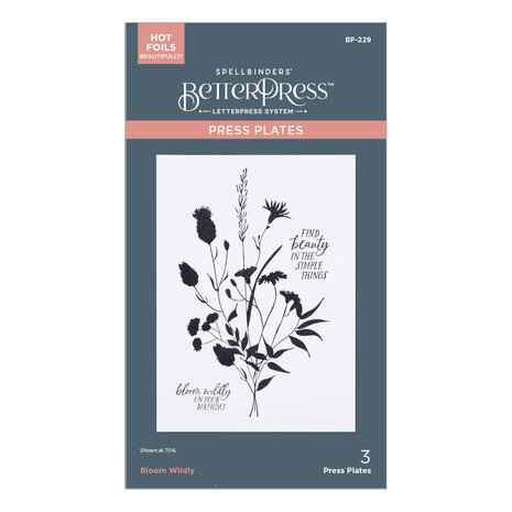 Spellbinders Bloom Wildly BetterPress Plate (BP-229)