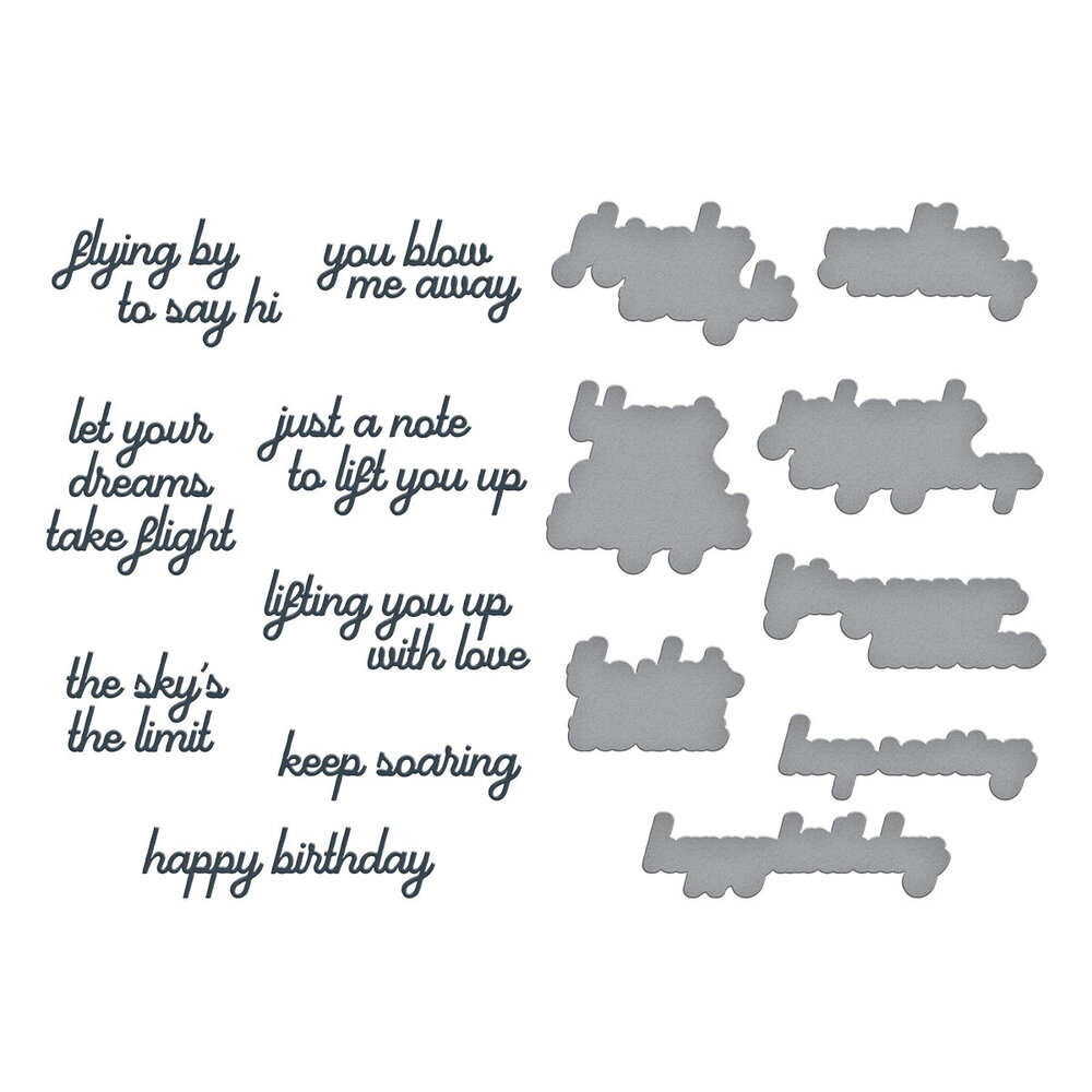 Spellbinders Soaring Sentiments Press Plate & Die Set (BP-303)