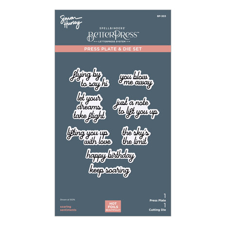 Spellbinders Soaring Sentiments Press Plate & Die Set (BP-303)