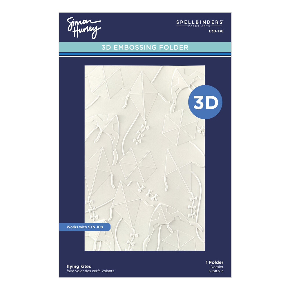 Spellbinders Flying Kites 3D Embossing Folder (E3D-136)