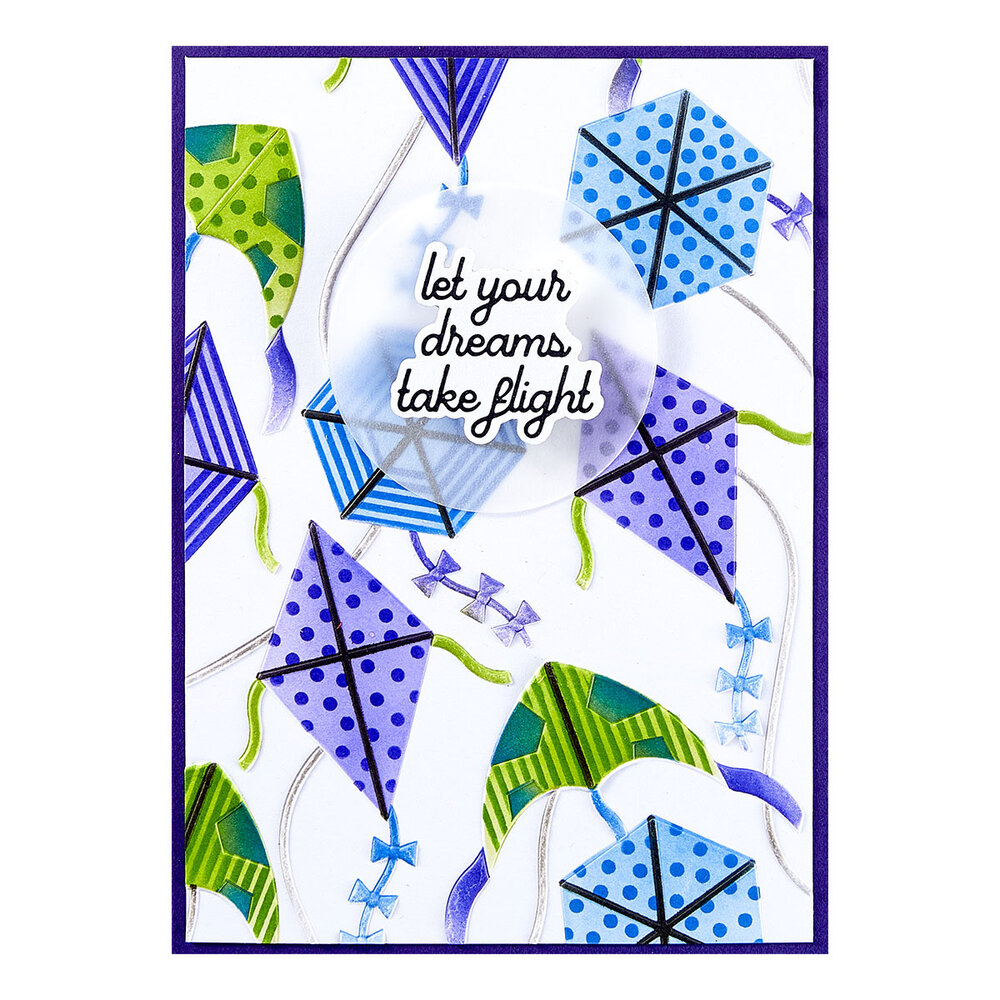 Spellbinders Flying Kites 3D Embossing Folder (E3D-136)