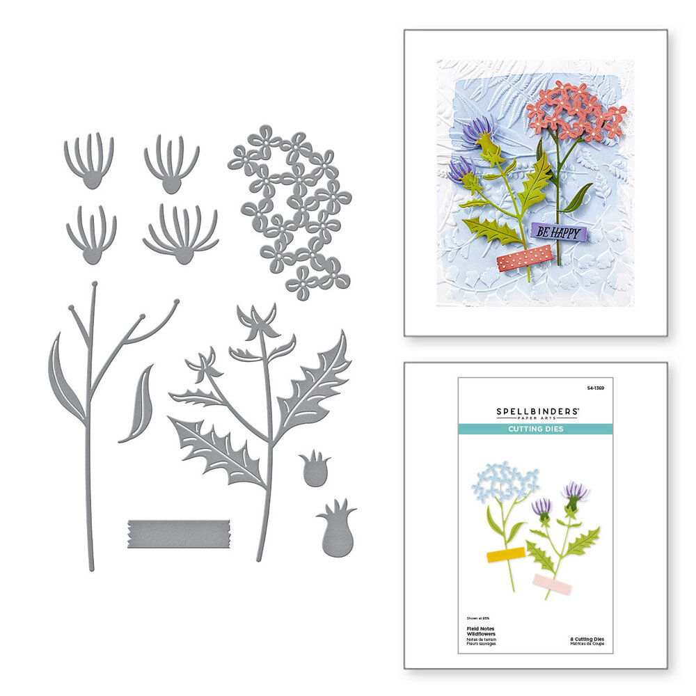 Spellbinders Field Notes Wildflowers Etched Dies (S4-1369)