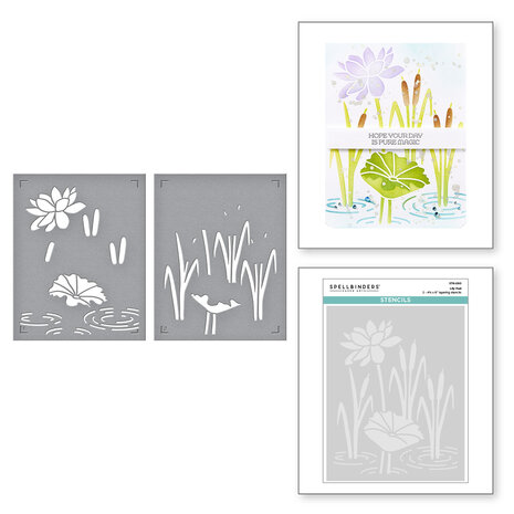 Spellbinders Lily Pad Stencil (STN-090 ) Spellbinders Lily Pad Stencil (STN-090 )