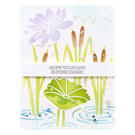 Spellbinders Lily Pad Stencil (STN-090 ) Spellbinders Lily Pad Stencil (STN-090 )
