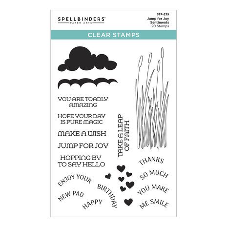 Spellbinders Jump for Joy Sentiments Clear Stamp Set (STP-239) Spellbinders Jump for Joy Sentiments Clear Stamp Set (STP-239)