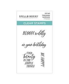Spellbinders Field Notes Sentiments Clear Stamp Set (STP-242) Spellbinders Field Notes Sentiments Clear Stamp Set (STP-242)