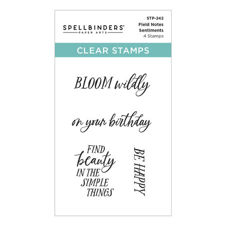 Spellbinders Field Notes Sentiments Clear Stamp Set (STP-242) Spellbinders Field Notes Sentiments Clear Stamp Set (STP-242)