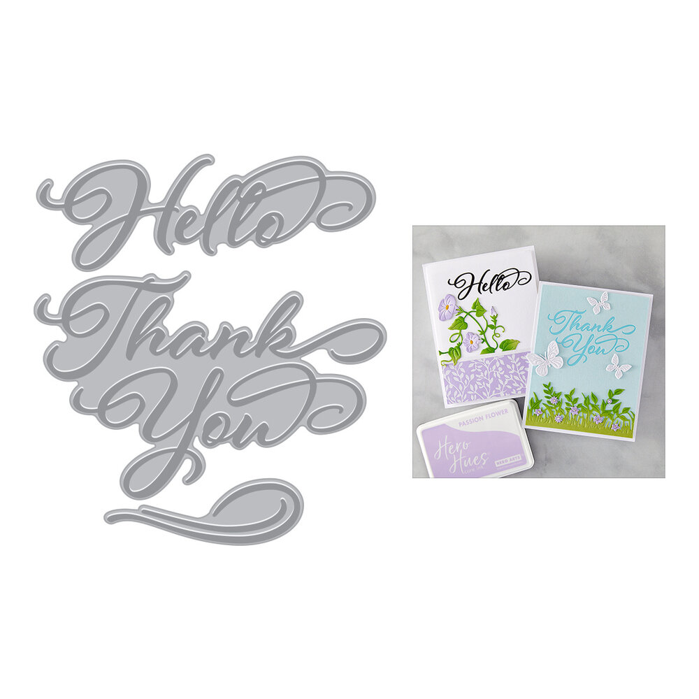Hero Arts Hello & Thank You BetterPress + Foil Plates (HP118) Hero Arts Hello & Thank You BetterPress + Foil Plates (HP118)