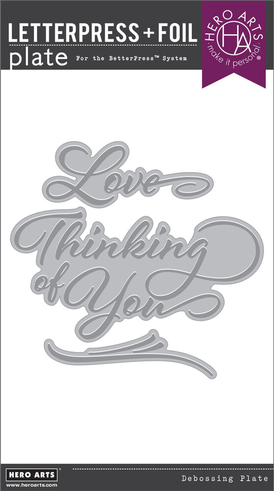 Hero Arts Love & Thinking of You BetterPress + Foil Plates (HP119)