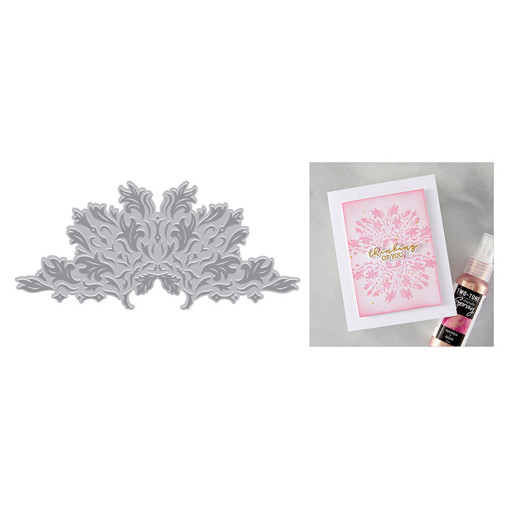 Hero Arts Lavish Flourish Letterpress + Foil Debossing Plate (HP120)