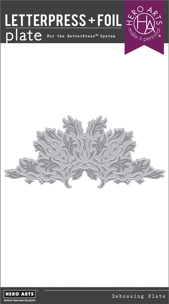 Hero Arts Lavish Flourish Letterpress + Foil Debossing Plate (HP120)