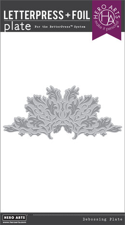 Hero Arts Lavish Flourish Letterpress + Foil Debossing Plate (HP120)