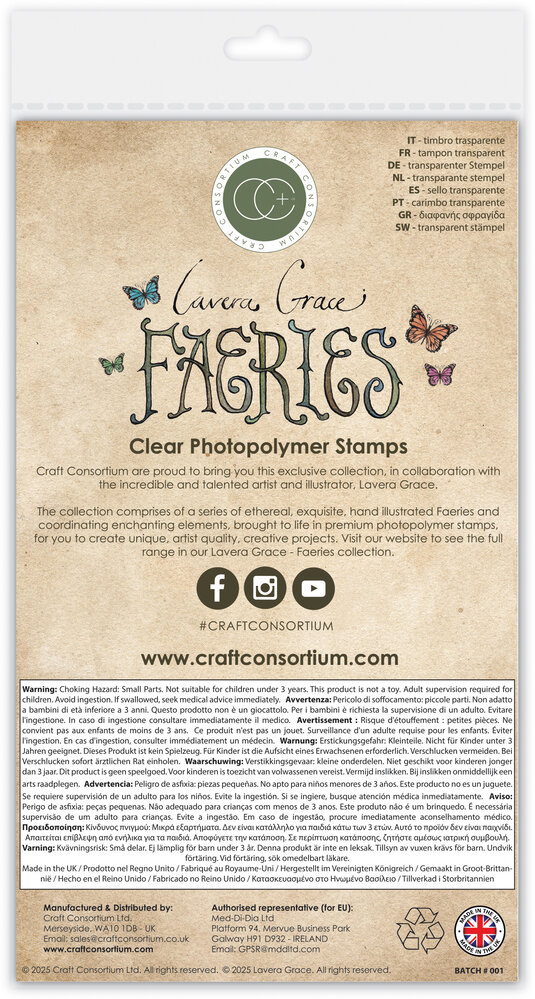 Craft Consortium Fairies A6 Clear Photopolymer Stamps Web (CCLGSTMP009) Craft Consortium Fairies A6 Clear Photopolymer Stamps Web (CCLGSTMP009)