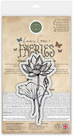 Craft Consortium Fairies A6 Clear Photopolymer Stamps Lotus (CCLGSTMP010)