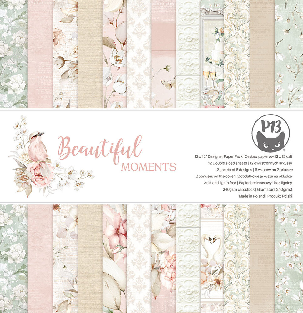P13 Beautiful Moments 12x12 Inch Paper Pad (P13-BEA-08) P13 Beautiful Moments 12x12 Inch Paper Pad (P13-BEA-08)