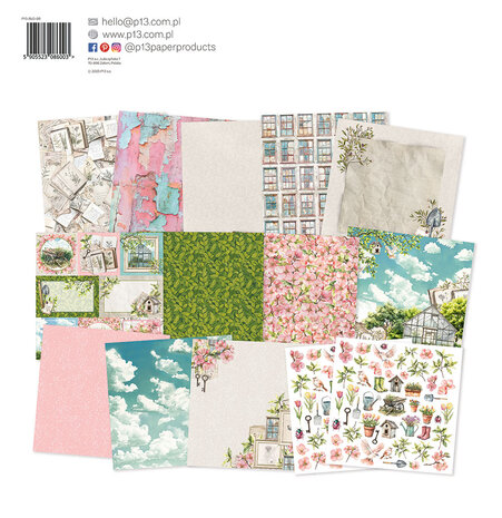 P13 Breathe and Bloom 12x12 Inch Paper Pad (P13-BLO-08)