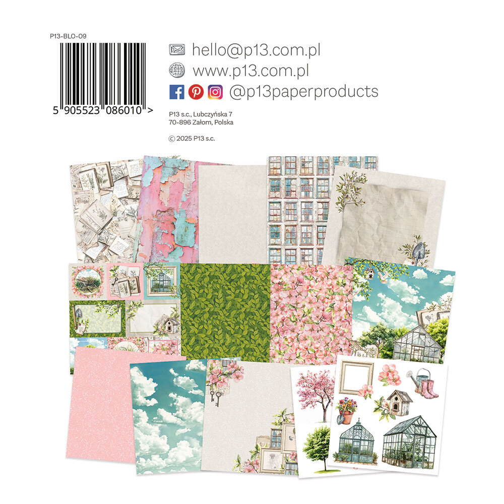 P13 Breathe and Bloom 6x6 Inch Paper Pad (P13-BLO-09)