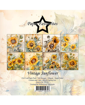 Paper Favourites Vintage Sunflower 6x6 Inch Paper Pad (PF535)