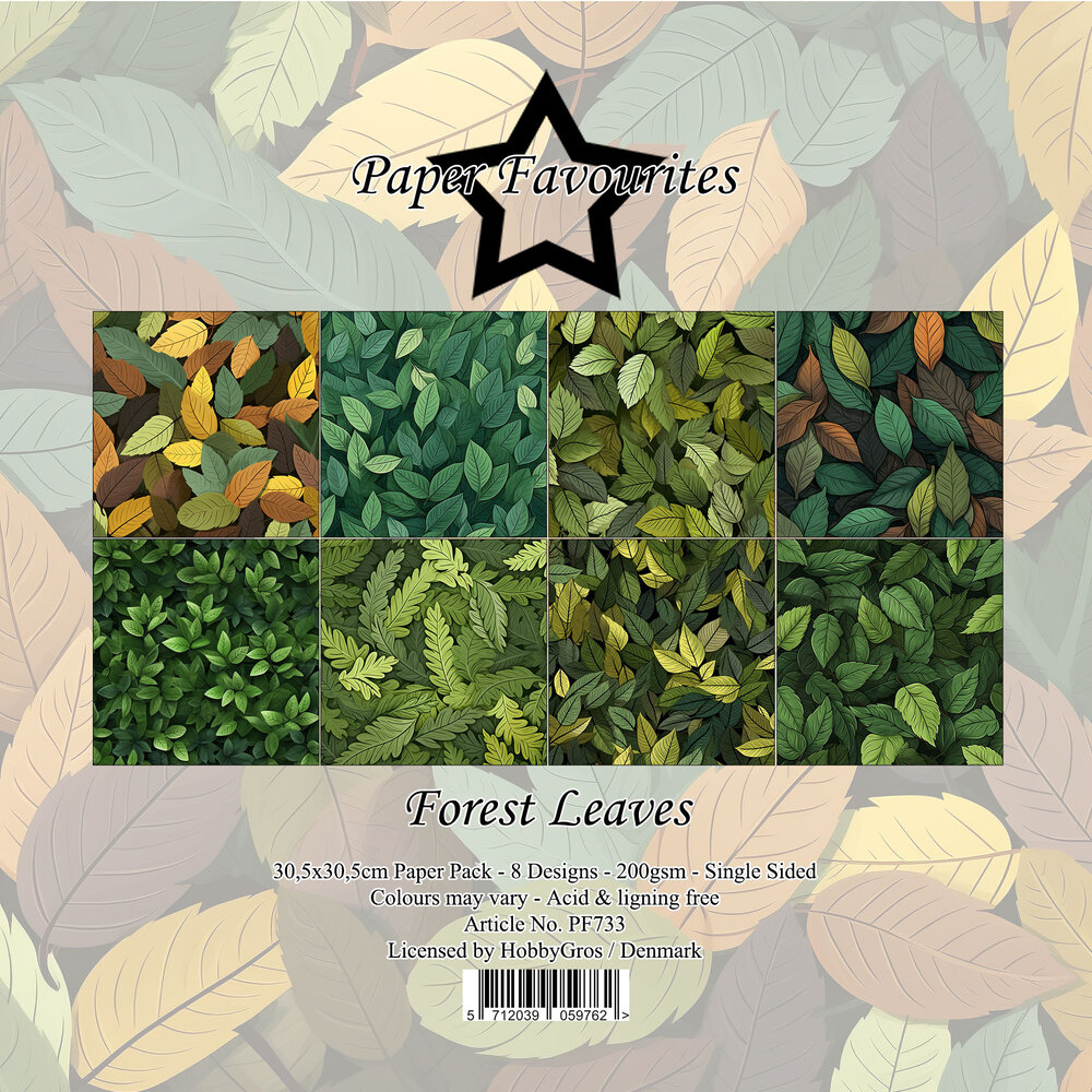 Paper Favourites Forest Leaves 12x12 Inch Paper Pad (PF733)
