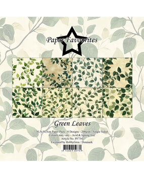 Paper Favourites Green Leaves 12x12 Inch Paper Pad (PF734)