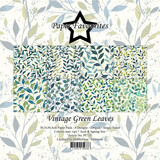 Paper Favourites Vintage Green Leaves 12x12 Inch Paper Pad (PF735)