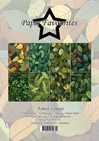 Paper Favourites Forest Leaves A5 Paper Pad (PFA174)