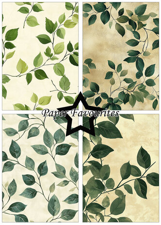 Paper Favourites Green Leaves A5 Paper Pad (PFA175)
