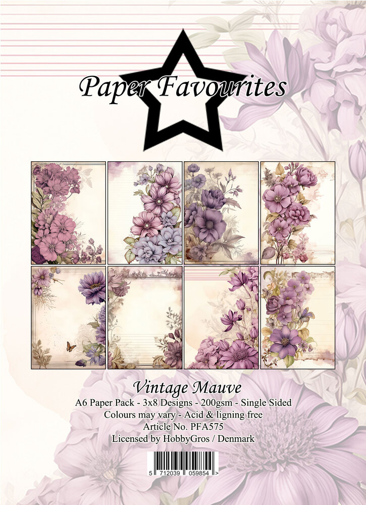 Paper Favourites Vintage Mauve A6 Paper Pad (PFA575)