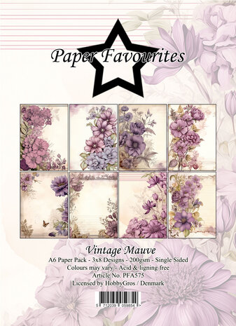 Paper Favourites Vintage Mauve A6 Paper Pad (PFA575)
