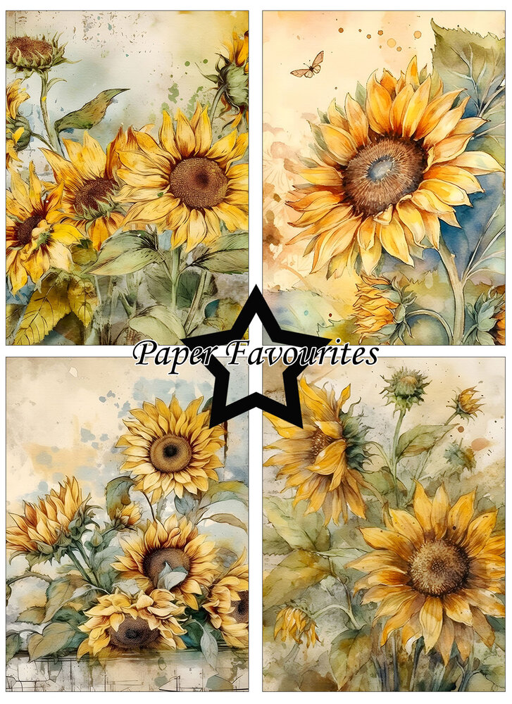 Paper Favourites Vintage Sunflower A6 Paper Pad (PFA576)