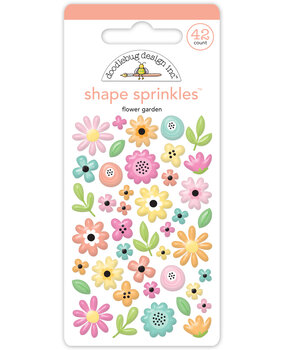Doodlebug Design Butterfly Kisses Flower Garden Shape Sprinkles (8773)