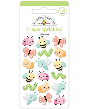 Doodlebug Design Butterfly Kisses Bitty Bugs Shape Sprinkles (8774)