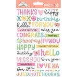 Doodlebug Design Butterfly Kisses Puffy Words Stickers (8788)