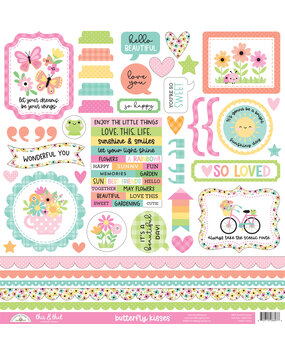 Doodlebug Design Butterfly Kisses This & That Stickers (8807)