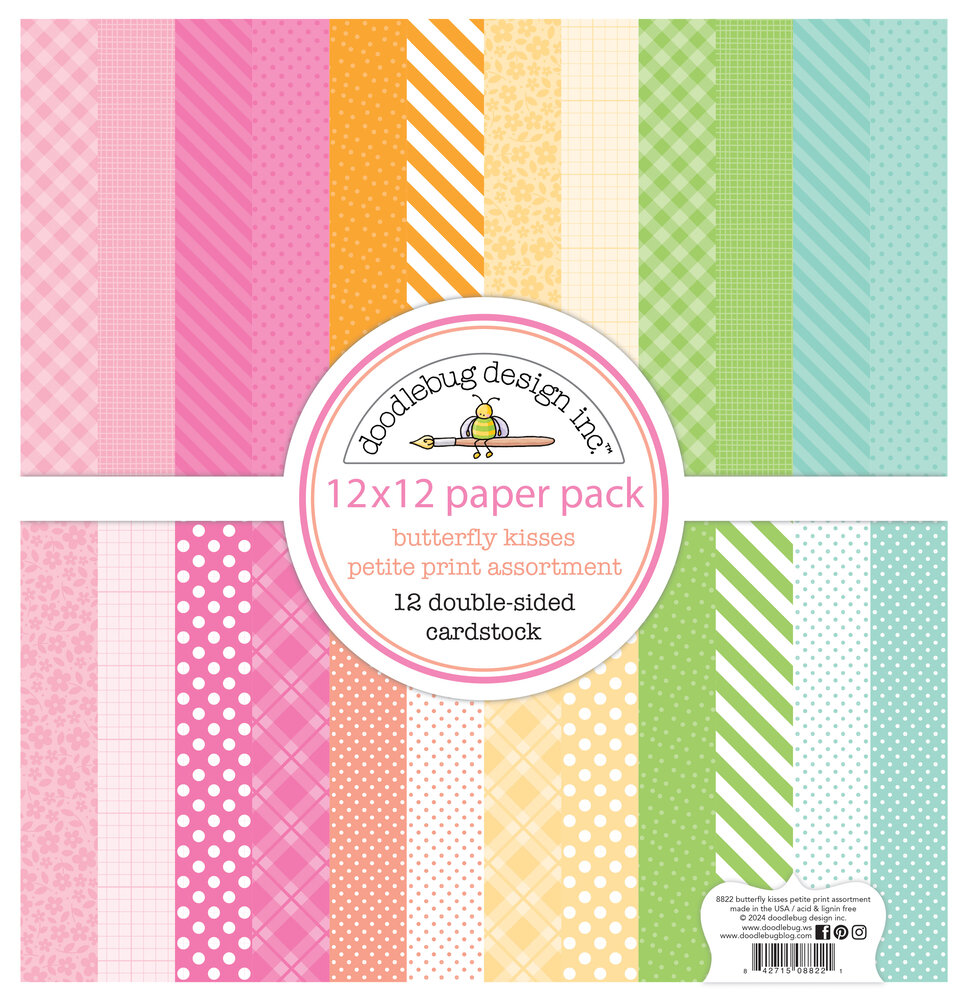Doodlebug Design Butterfly Kisses 12x12 Inch Petite Prints Assortment Pack (8822) Doodlebug Design Butterfly Kisses 12x12 Inch Petite Prints Assortment Pack (8822)
