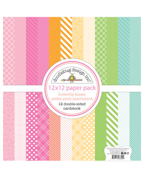Doodlebug Design Butterfly Kisses 12x12 Inch Petite Prints Assortment Pack (8822)