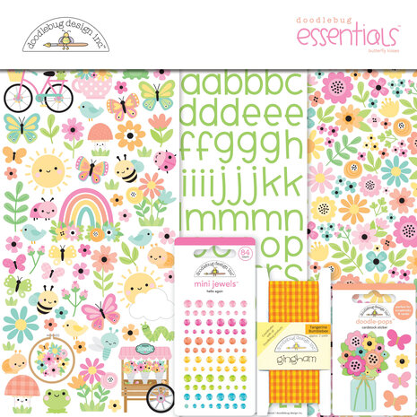 Doodlebug Design Butterfly Kisses Essentials Kit (8824) Doodlebug Design Butterfly Kisses Essentials Kit (8824)