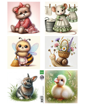 Marianne Design Decoupage by Fairybells Cute Animals (FB2502)