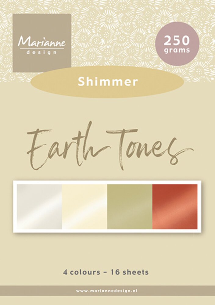 Marianne Design Earth Tones A5 Paper Pad Shimmer (PK9206)
