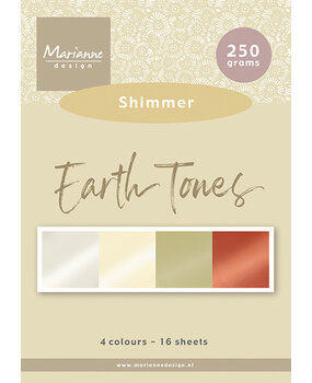 Marianne Design Earth Tones A5 Paper Pad Shimmer (PK9206)