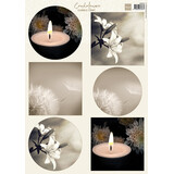 Marianne Design Decoupage Condoleance Candle Light (VK9625)