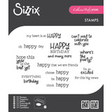 Sizzix Clear Stamps by Catherine Pooler Happy Everything Sentiment (21pcs) (666827)