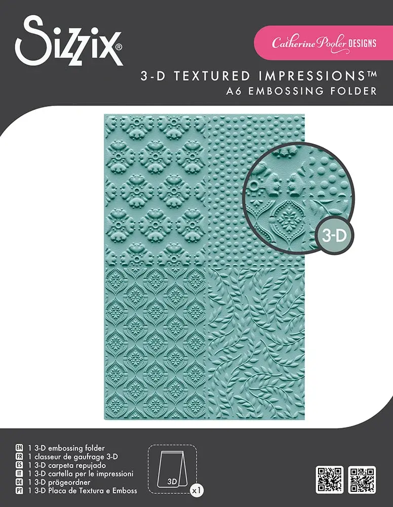Sizzix 3D Textured Impressions by Catherine Pooler Posh Patterns (666828)