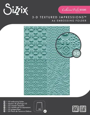 Sizzix 3D Textured Impressions by Catherine Pooler Posh Patterns (666828)