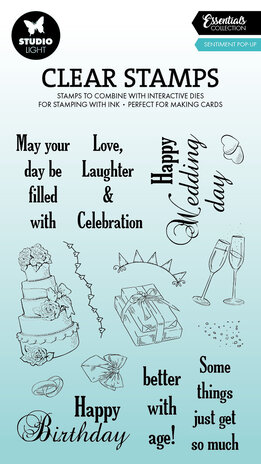 Studio Light Sentiment Pop-Up Essentials Clear Stamp (SL-ES-STAMP804) (DISCONTINUED)
