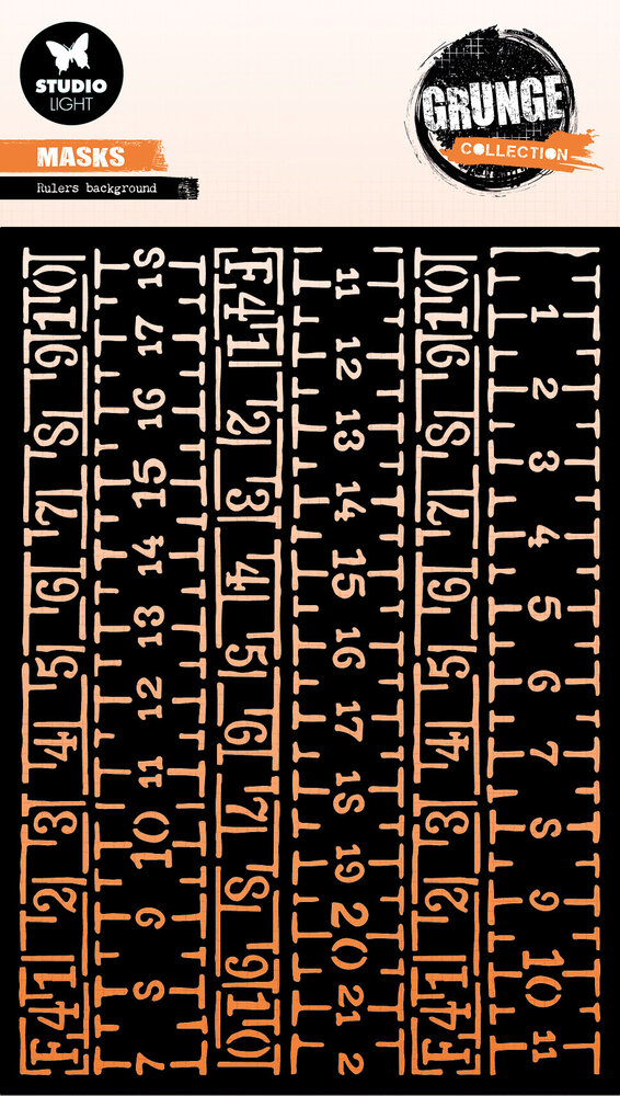 Studio Light Rulers Background Grunge Mask (SL-GR-MASK335) (DISCONTINUED)
