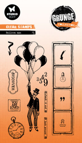Studio Light Balloon Man Grunge Clear Stamp (SL-GR-STAMP827) (DISCONTINUED)
