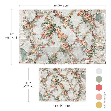 Re-Design with Prima Jardin Fleuri 19,5x30 Inch Double Delight Decoupage Fiber Paper Set (2pcs) (676407) Re-Design with Prima Jardin Fleuri 19,5x30 Inch Double Delight Decoupage Fiber Paper Set (2pcs) (676407)