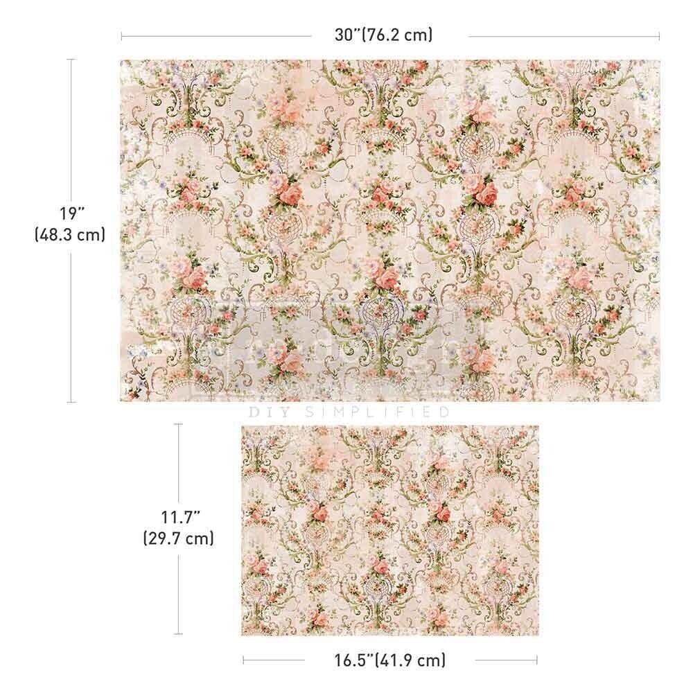 Re-Design with Prima Blushing Bloom 19,5x30 Inch Double Delight Decoupage Fiber Paper Set (2pcs) (676445) Re-Design with Prima Blushing Bloom 19,5x30 Inch Double Delight Decoupage Fiber Paper Set (2pcs) (676445)